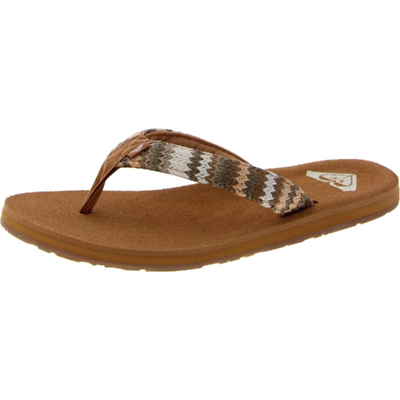 Roxy Womens Porto Raffia Woven  Flip-Flops